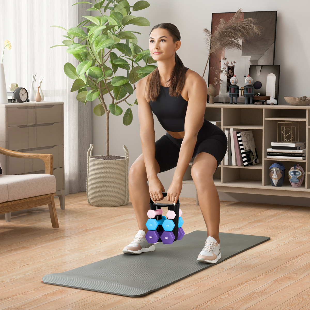 cortex-london-york-transform-dumbbell-set-with-rack-pink-light-blue-purple