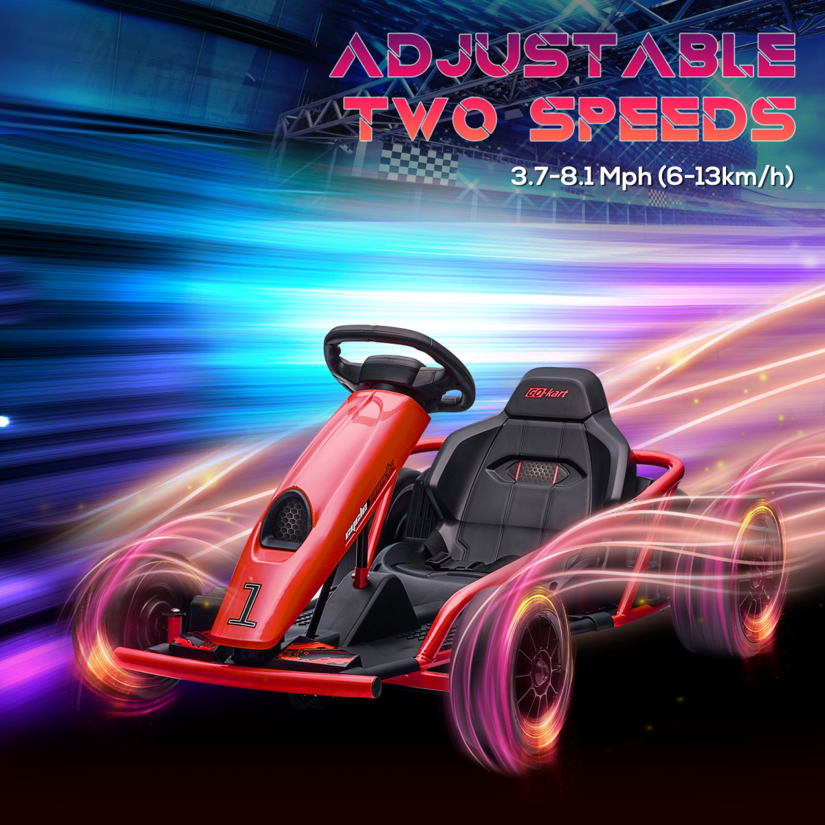 cortex-london-windsor-24v-drift-electric-go-kart-for-kids-red-black