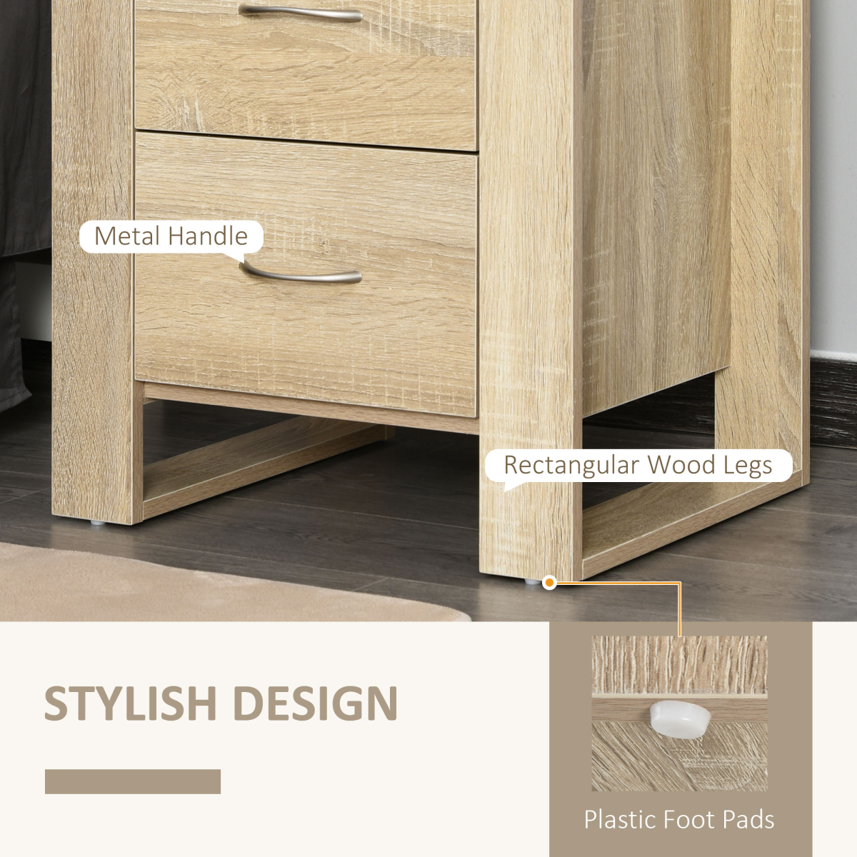 cortex-london-windsor-natural-two-drawer-particle-board-bedside-table
