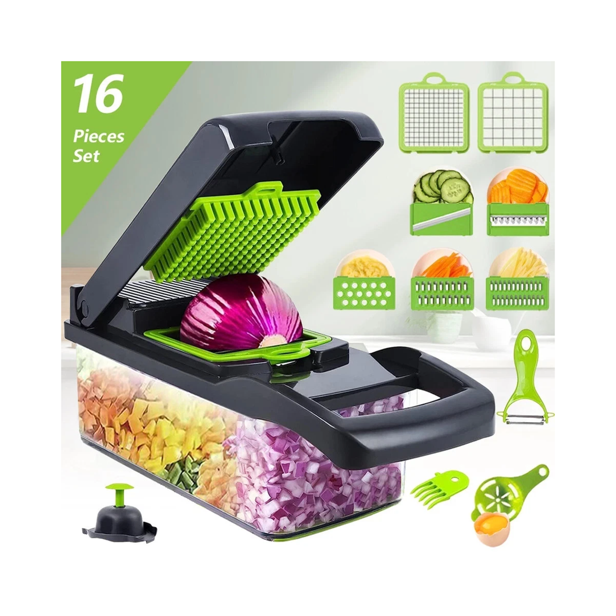cortex-london-york-16-in-1-vegetable-chopper-slicer-and-dicer-green-grey