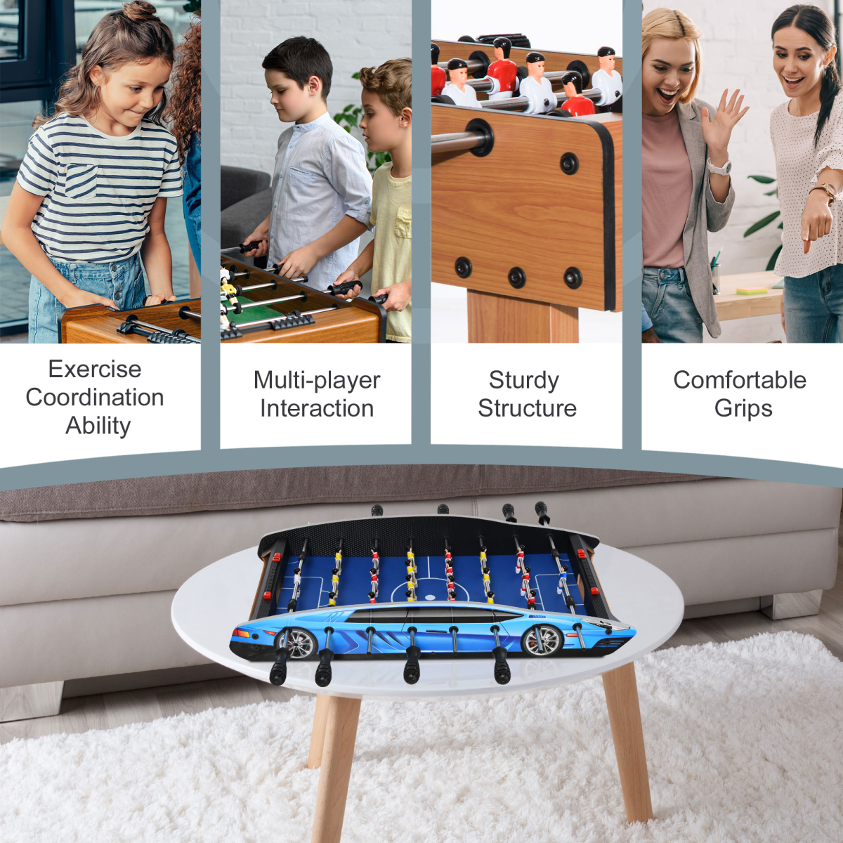 cortex-london-windsor-2ft-competition-foosball-table-kids-adults-indoor-homcom