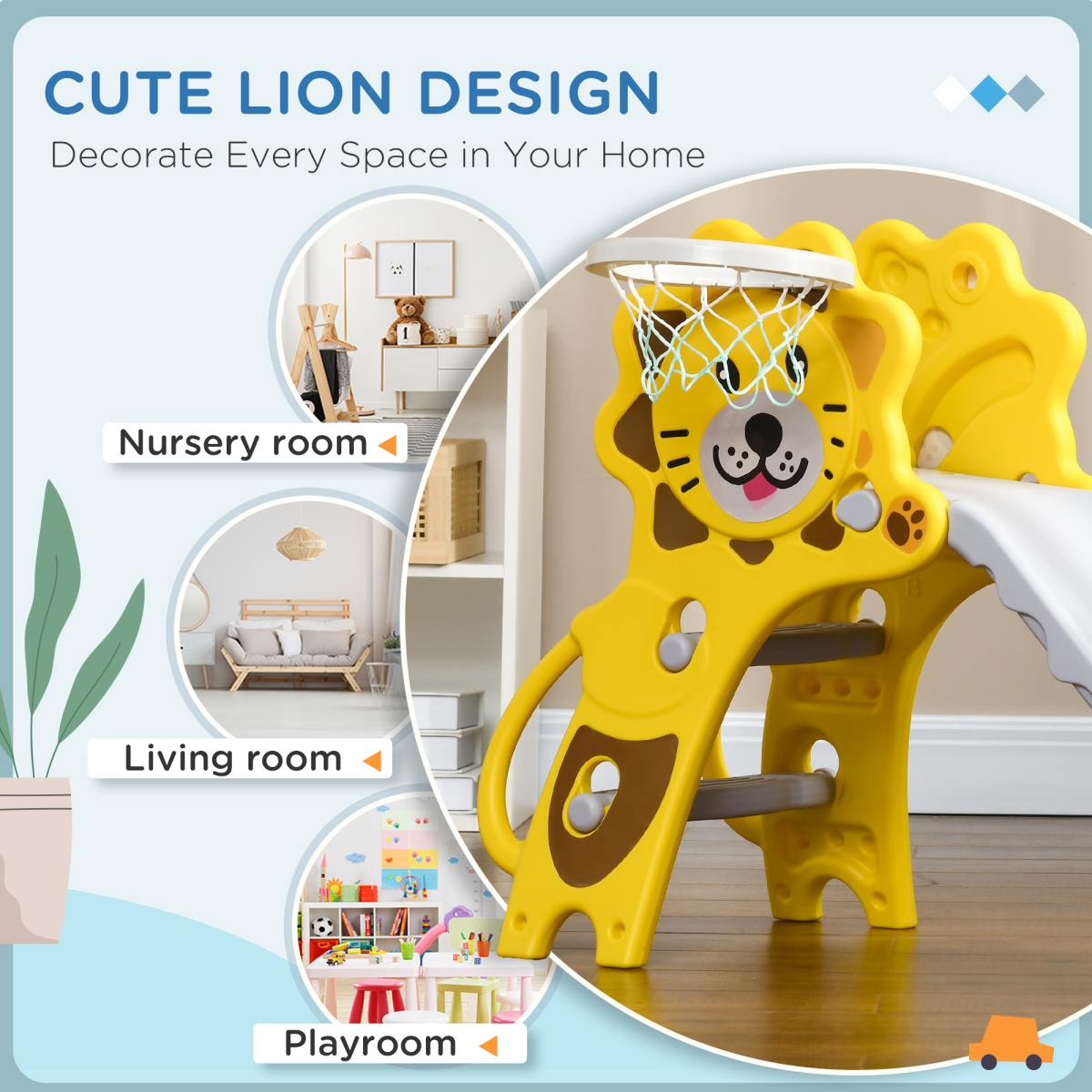 cortex-london-windsor-lion-kids-slide-and-basketball-hoop-yellow-grey