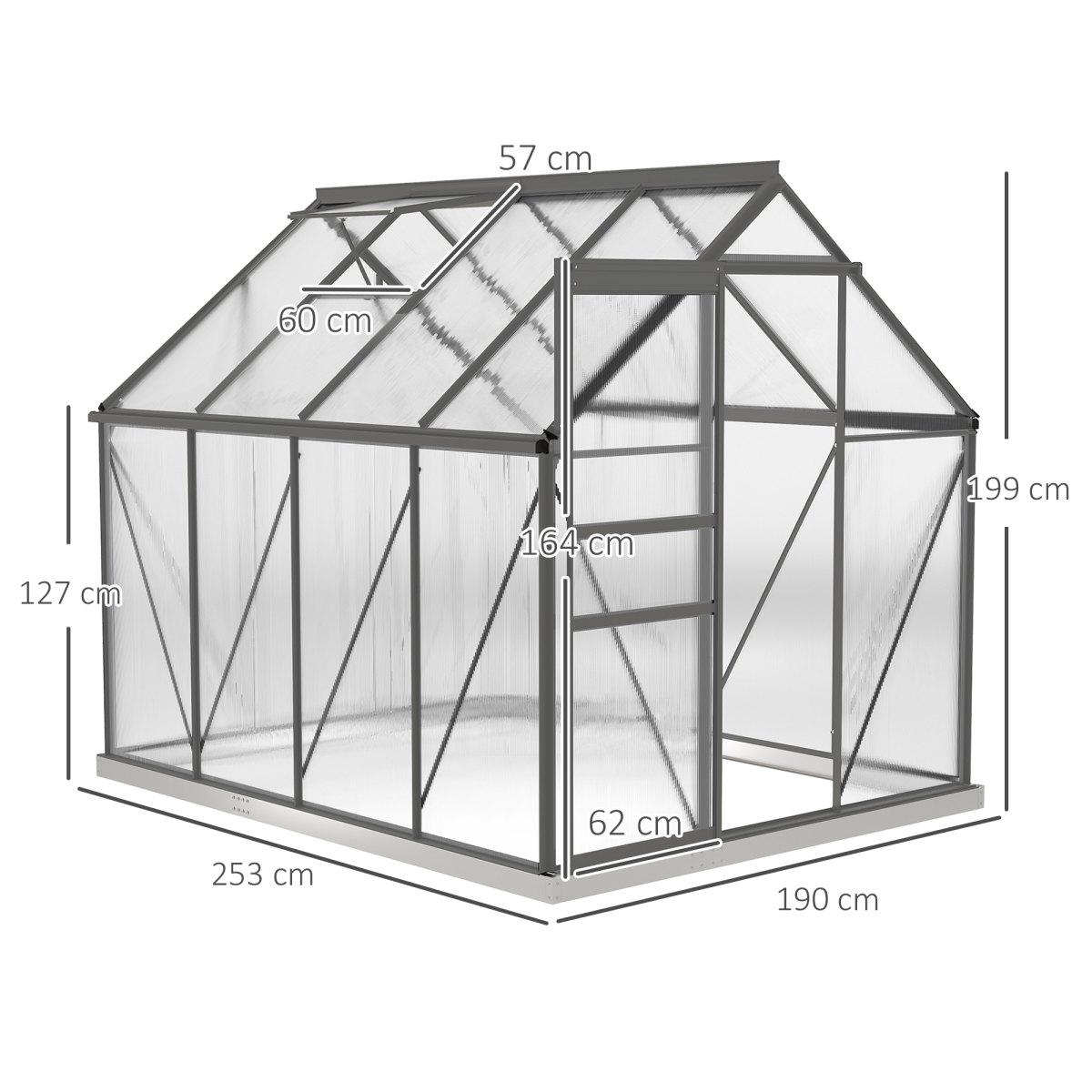 cortex-london-kensington-dark-grey-polycarbonate-walk-in-greenhouse