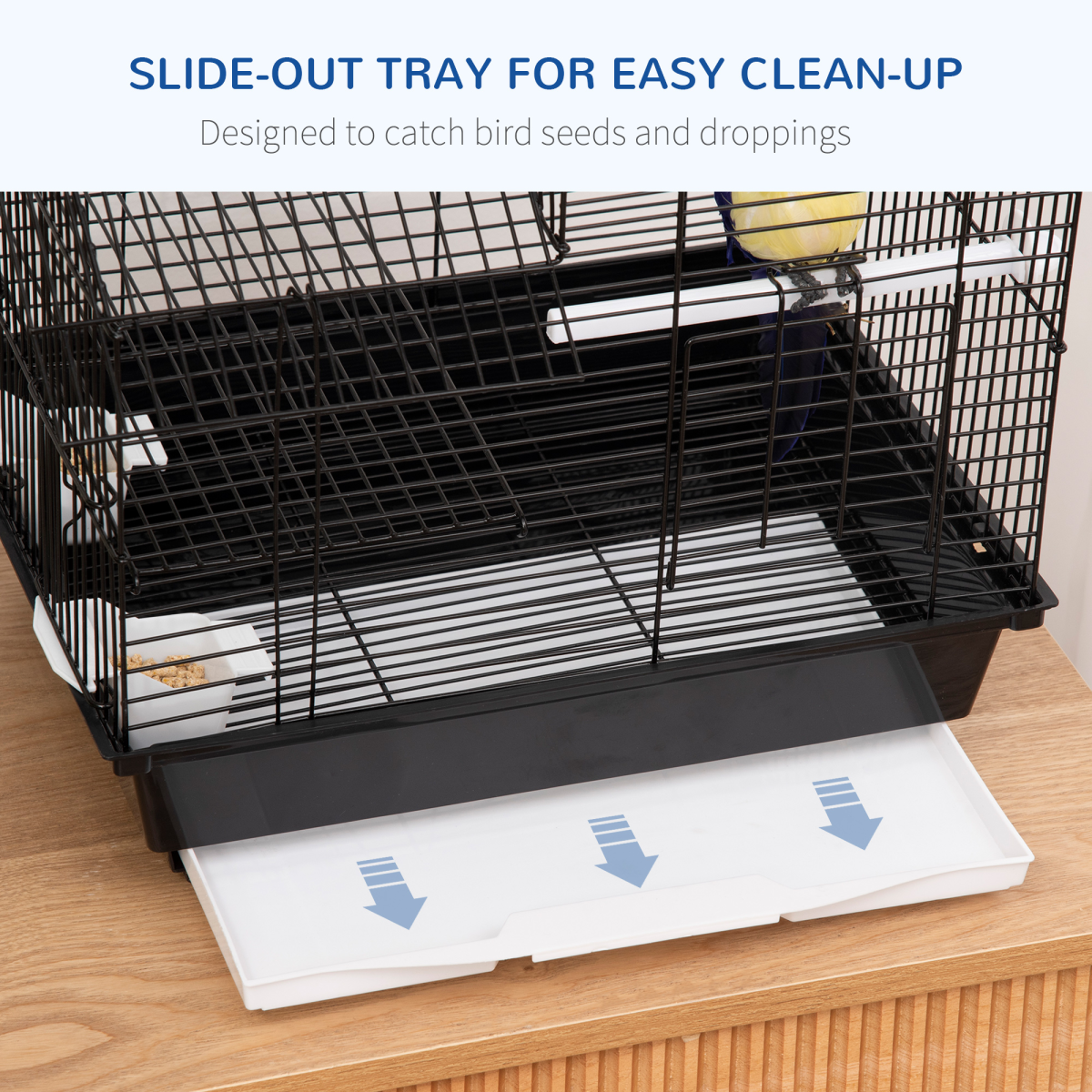 cortex-london-york-black-steel-bird-cage-plastic-perch-food-container-swing-ring-handle