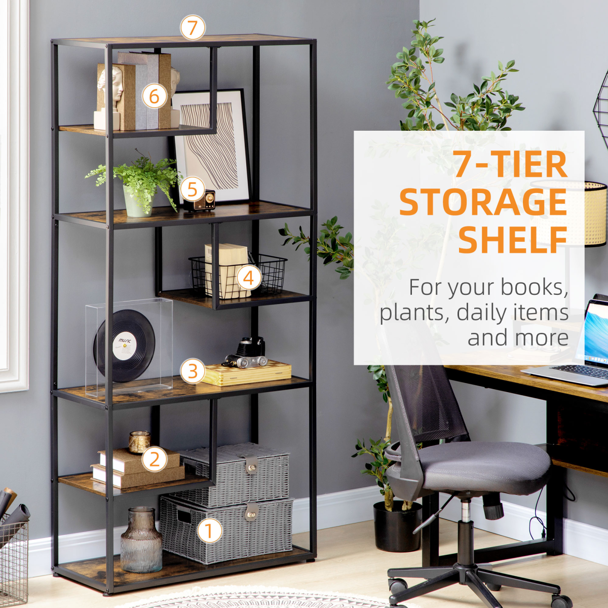 cortex-london-windsor-seven-tier-industrial-storage-shelves-freestanding-bookshelf-study-living-room