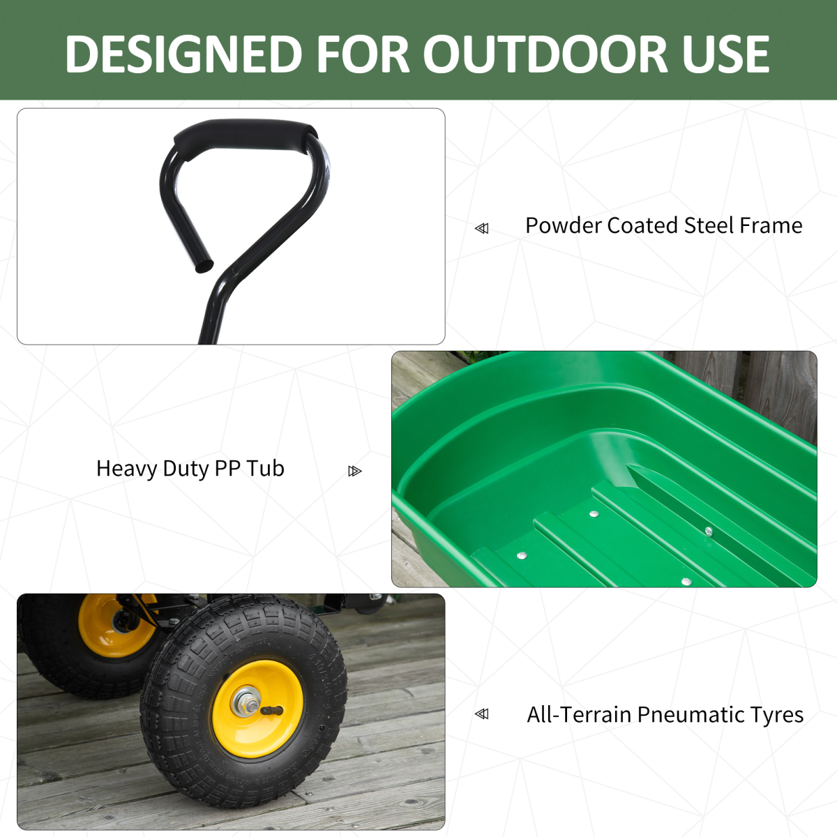 cortex-london-windsor-green-75l-heavy-duty-four-wheel-garden-cart