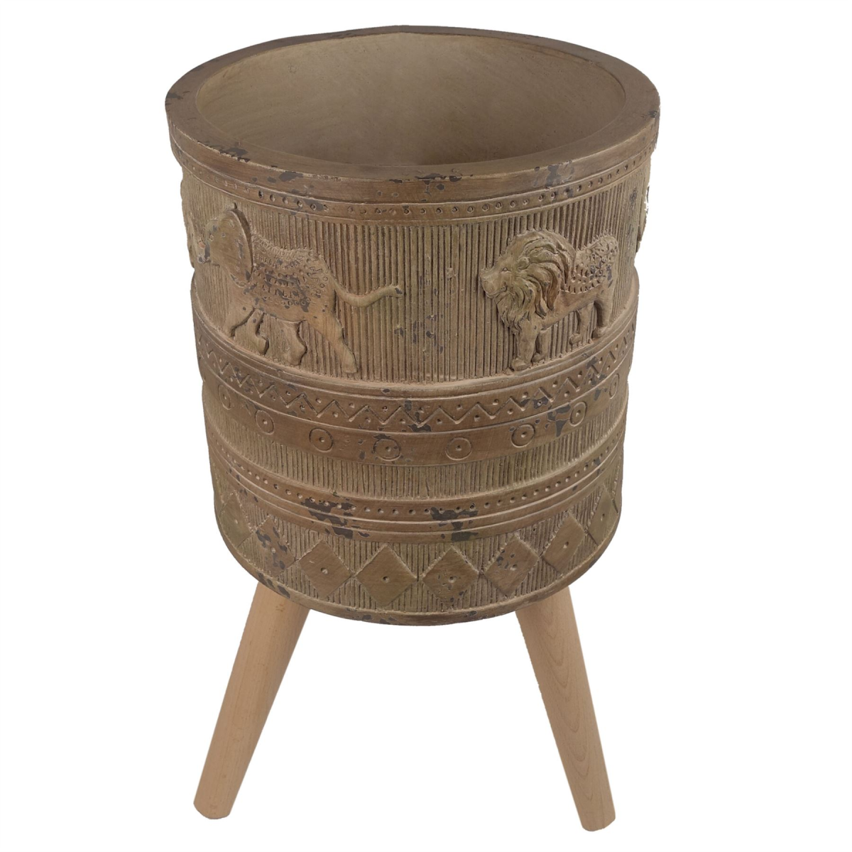 cortex-london-windsor-jungle-lion-elephant-planter-55cm-wooden-legs