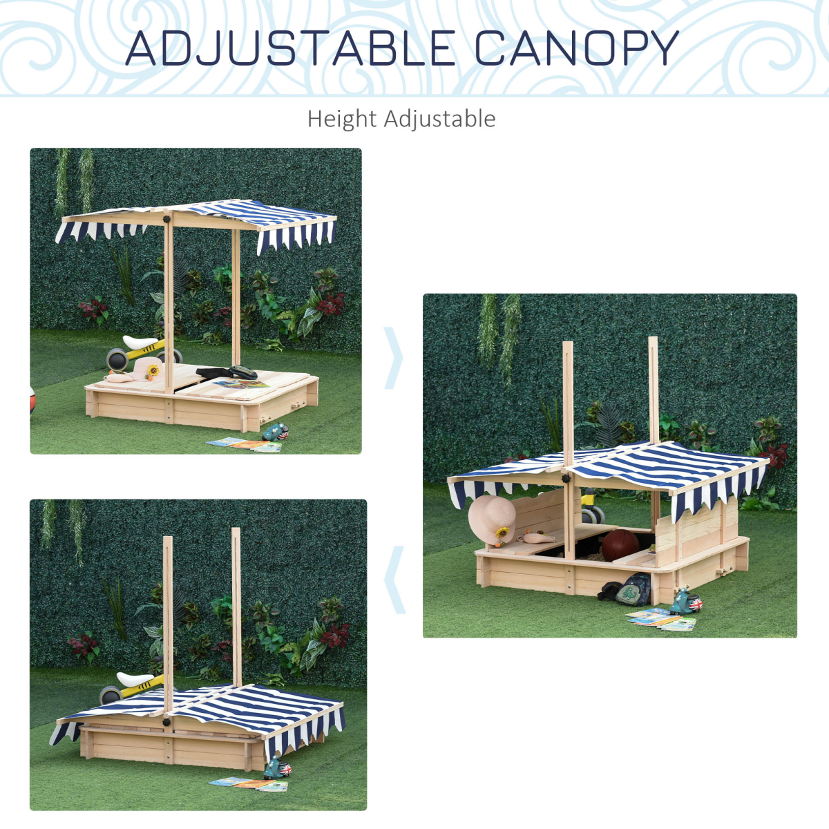 cortex-london-york-kids-wooden-sandpit-adjustable-canopy