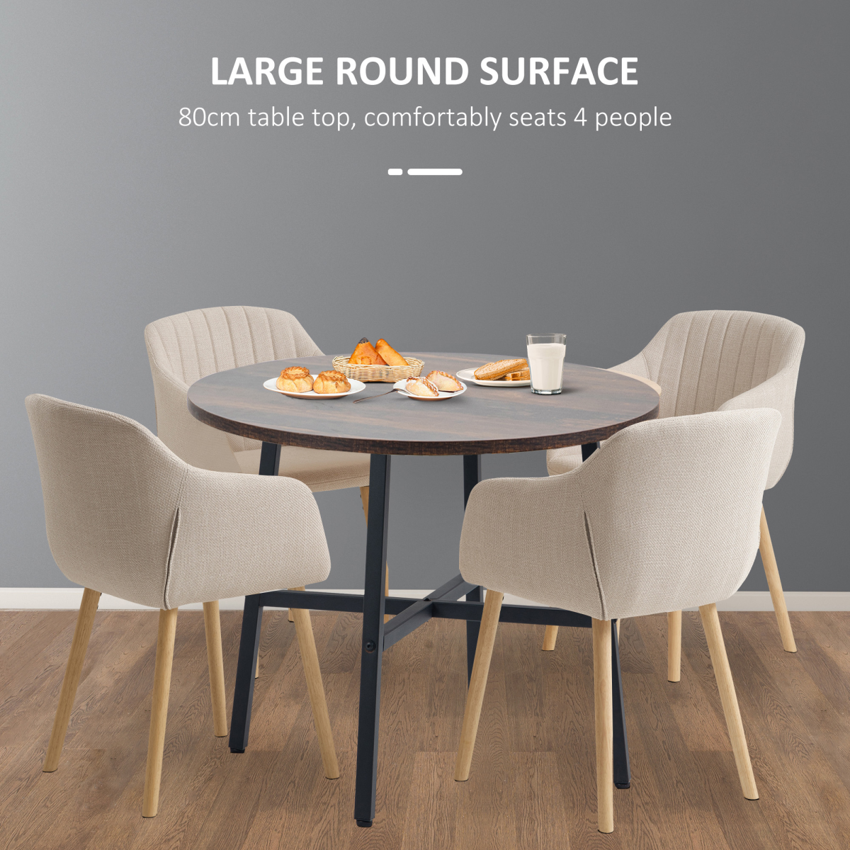 cortex-london-windsor-80cm-round-kitchen-dining-table-wood-effect-top-black-frame-steel-frame
