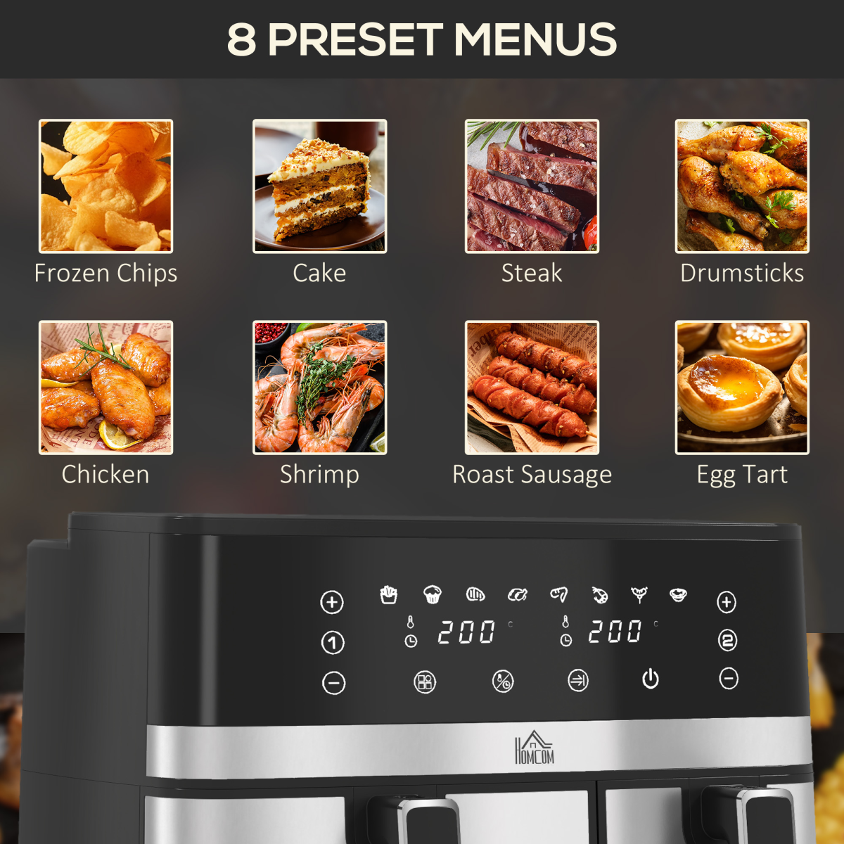 cortex-london-windsor-dual-zone-air-fryer-eight-point-five-litre-2700w-black-silver
