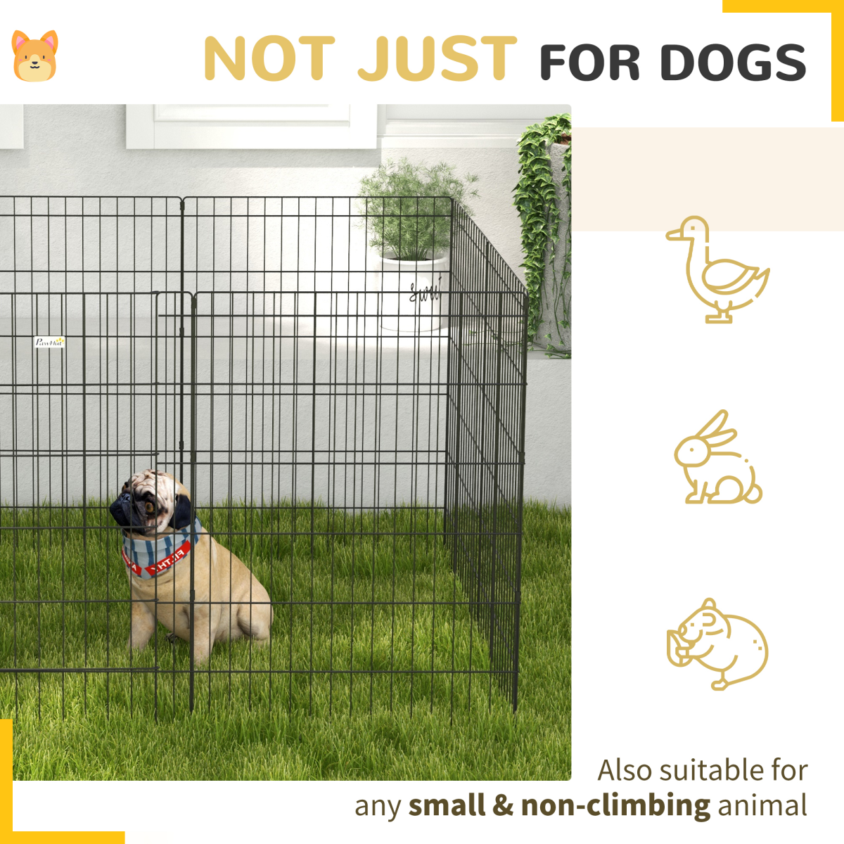 cortex-london-windsor-8-panel-metal-dog-pen-with-door-black-91cm