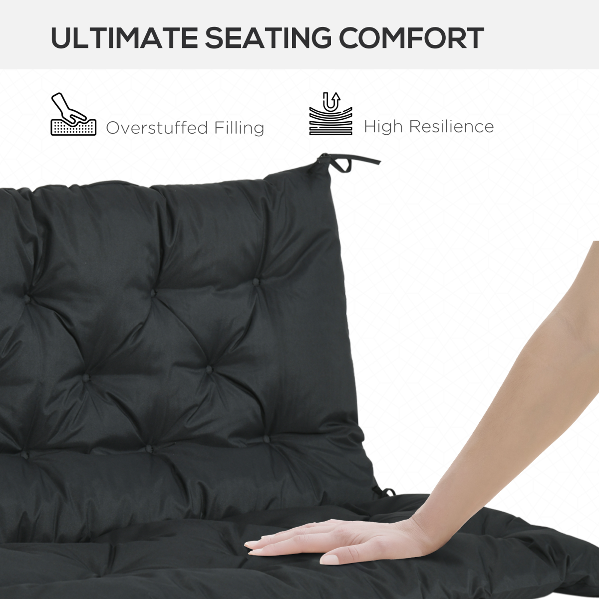cortex-london-york-two-seater-garden-bench-cushion-black-with-ties
