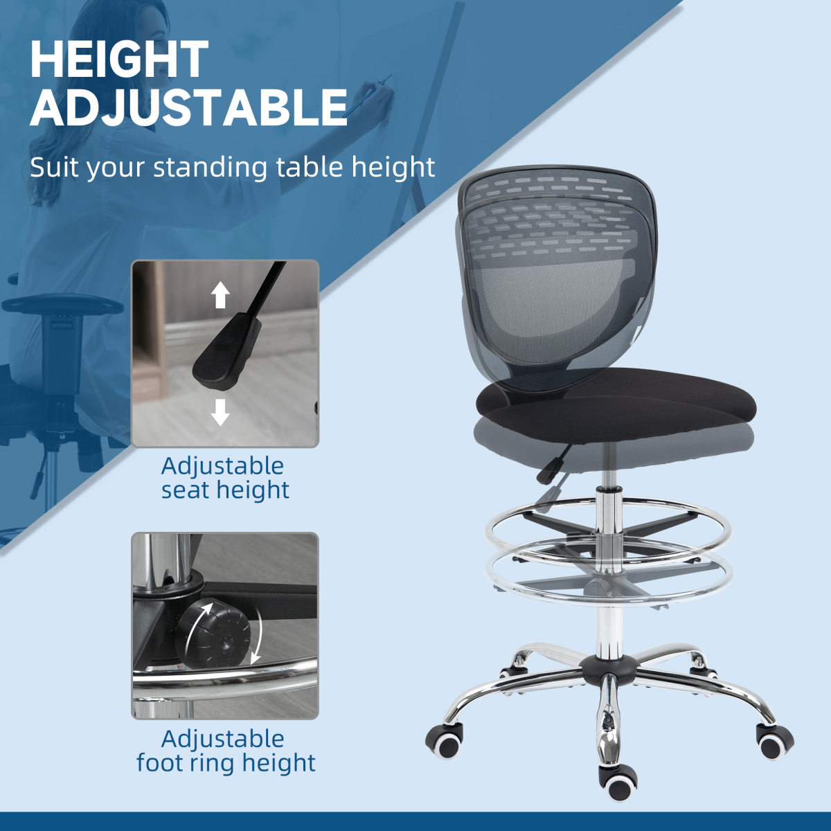 cortex-london-vinsetto-york-tall-draughtsman-office-chair-grey