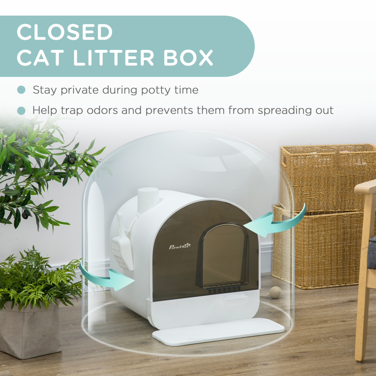 cortex-london-windsor-hooded-cat-litter-tray-white-pp-scoop-filter-flap-door