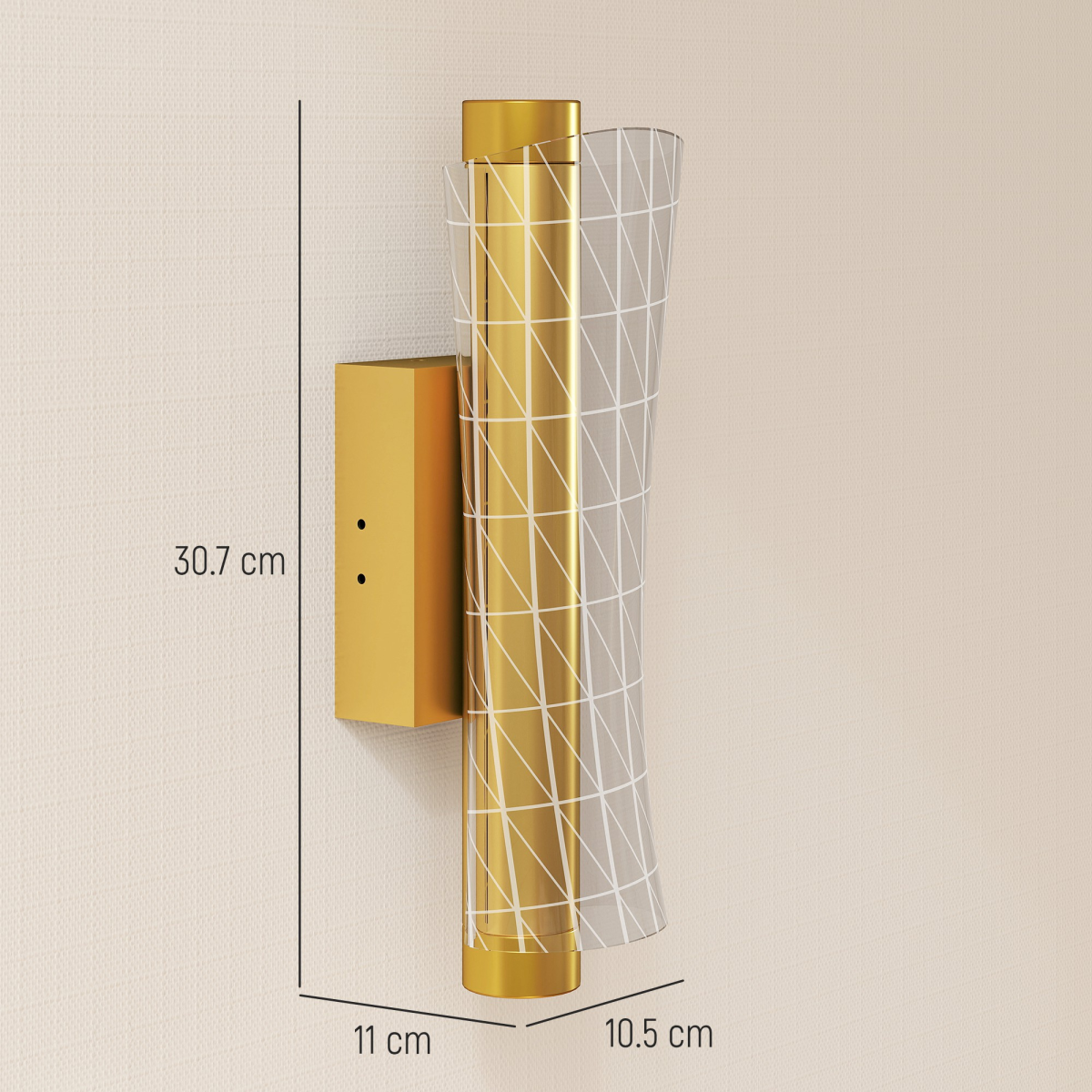cortex-london-windsor-geometric-gold-tone-led-wall-lights-two-pack