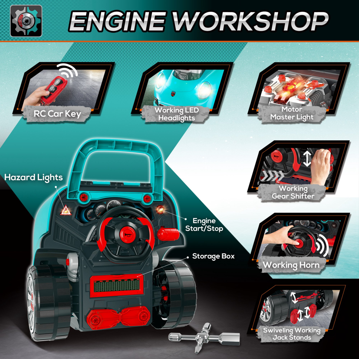 cortex-london-york-junior-truck-engine-toy-set-teal-green-ages-3-5-years