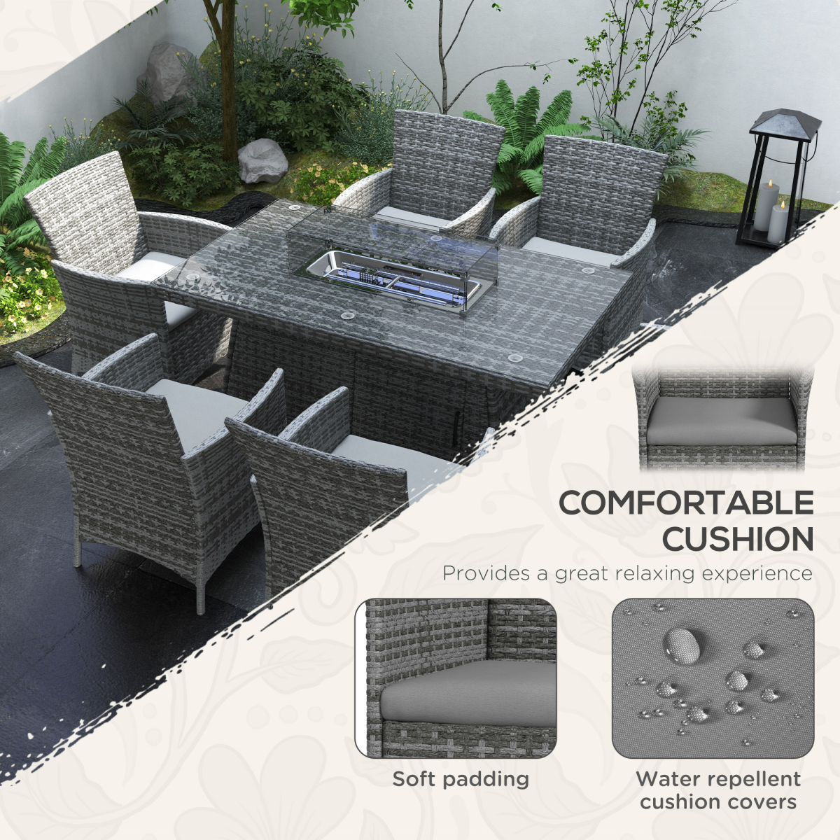 cortex-london-windsor-grey-rattan-fire-pit-dining-set-six-armchairs
