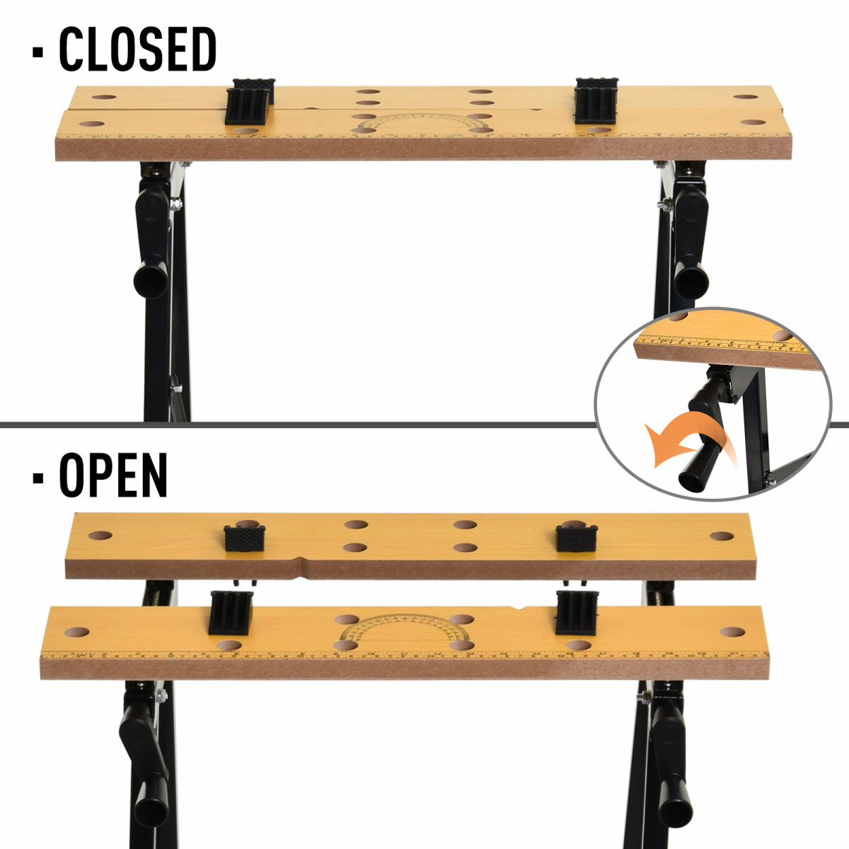 cortex-london-durhand-mdf-top-portable-work-bench-adjustable-clamps-black