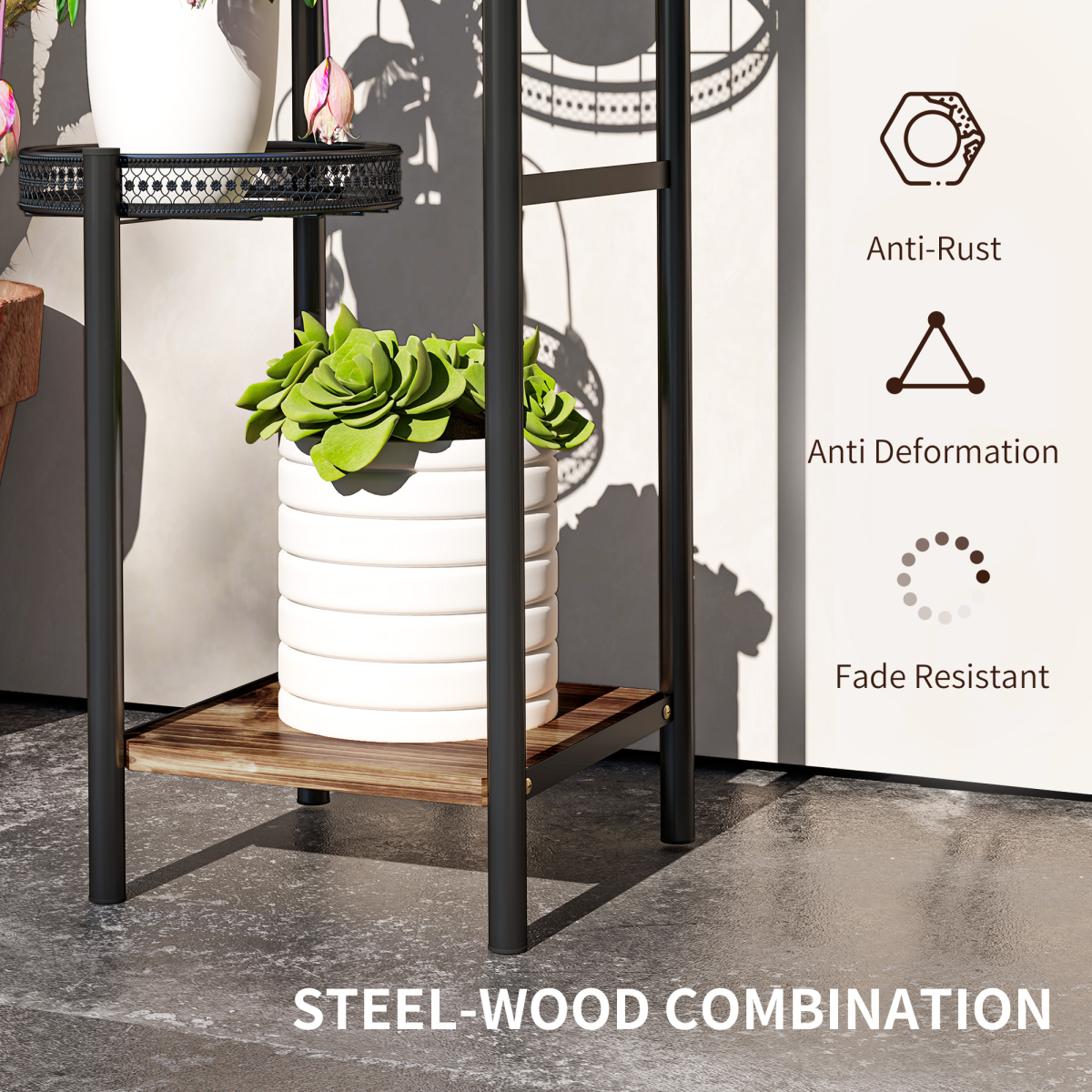 cortex-london-york-four-tier-metal-plant-shelf-black-carbonised-finish