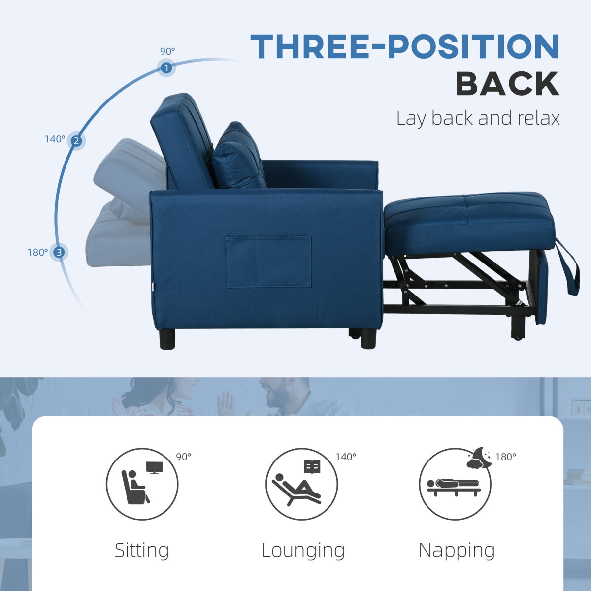 cortex-london-windsor-blue-pull-out-chair-bed-with-pillow-and-side-pockets