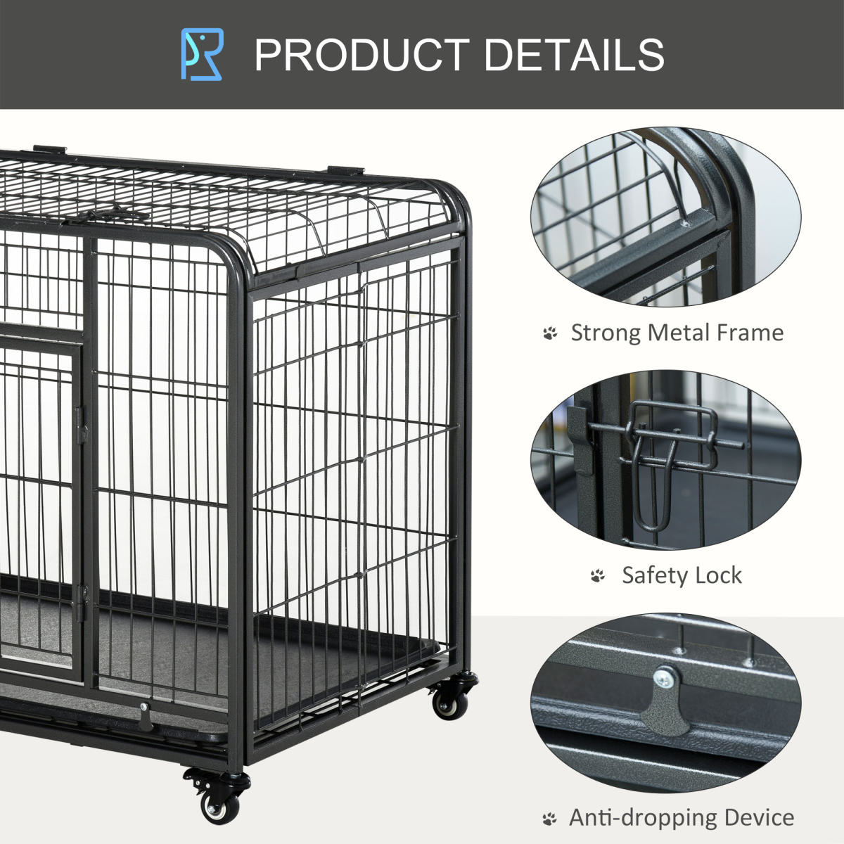 cortex-london-windsor-large-metal-dog-cage-locking-door-wheels