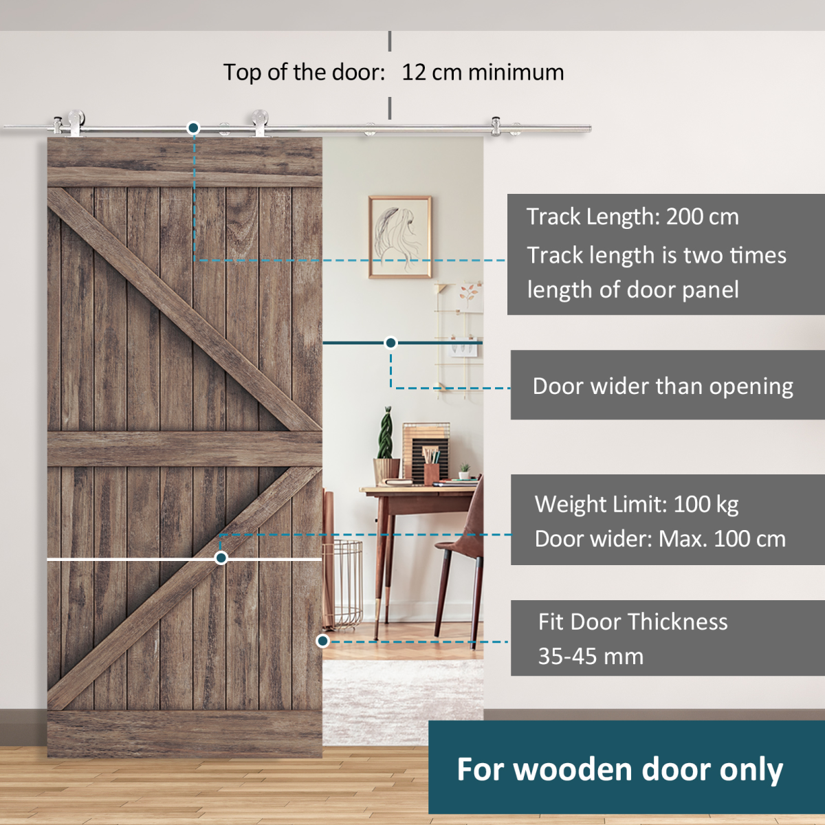 cortex-london-york-sliding-door-track-kit-200cm-single-door