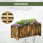 Fir Plant PotFlower Bed Wooden 4 Feet 100Lx 40Wx40H cm