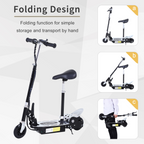 HOMCOM Teen Foldable Electric Scooters Electric Battery 120W w/ Brake Kickstand