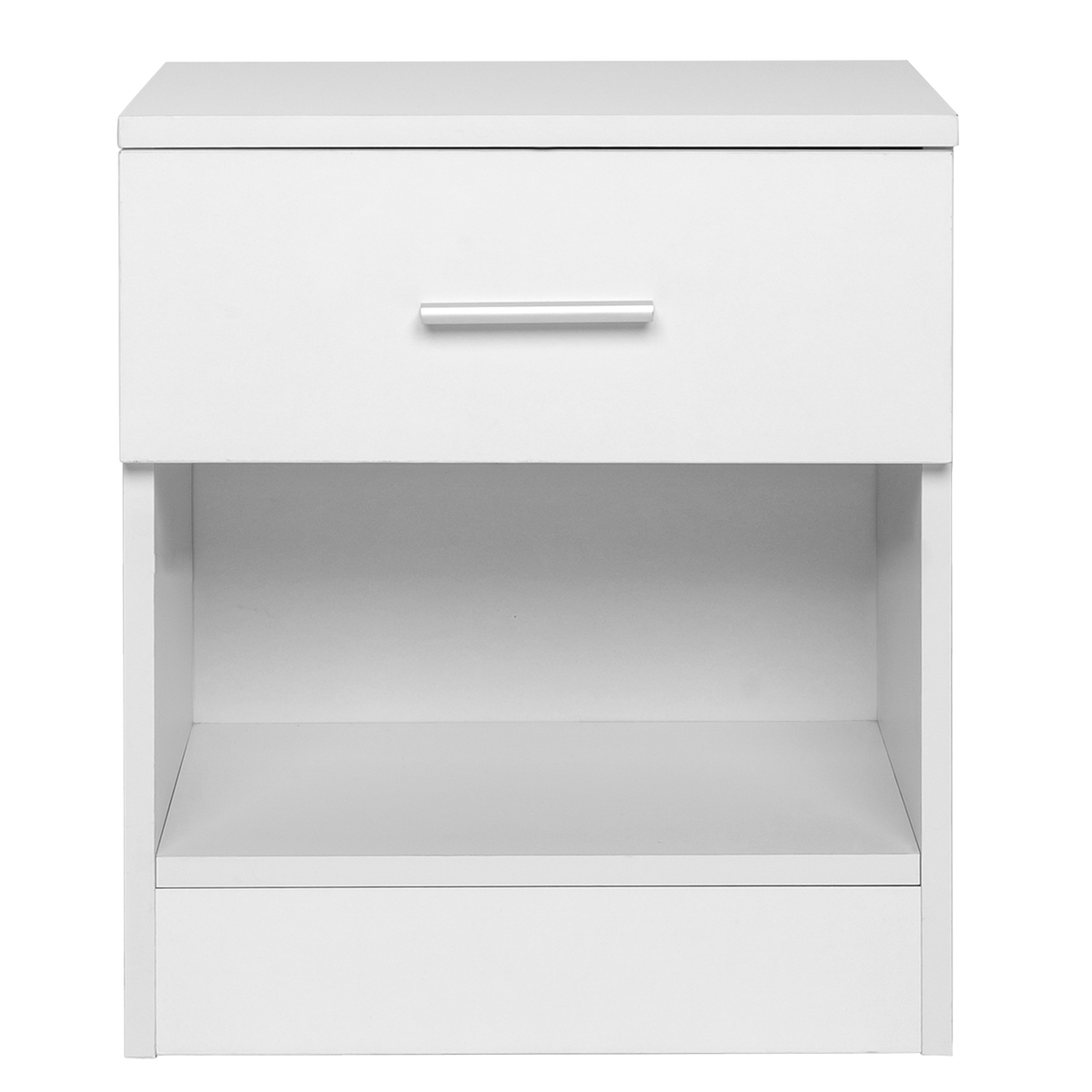 cortex-london-windsor-white-2-tier-bedside-cabinet-with-drawer