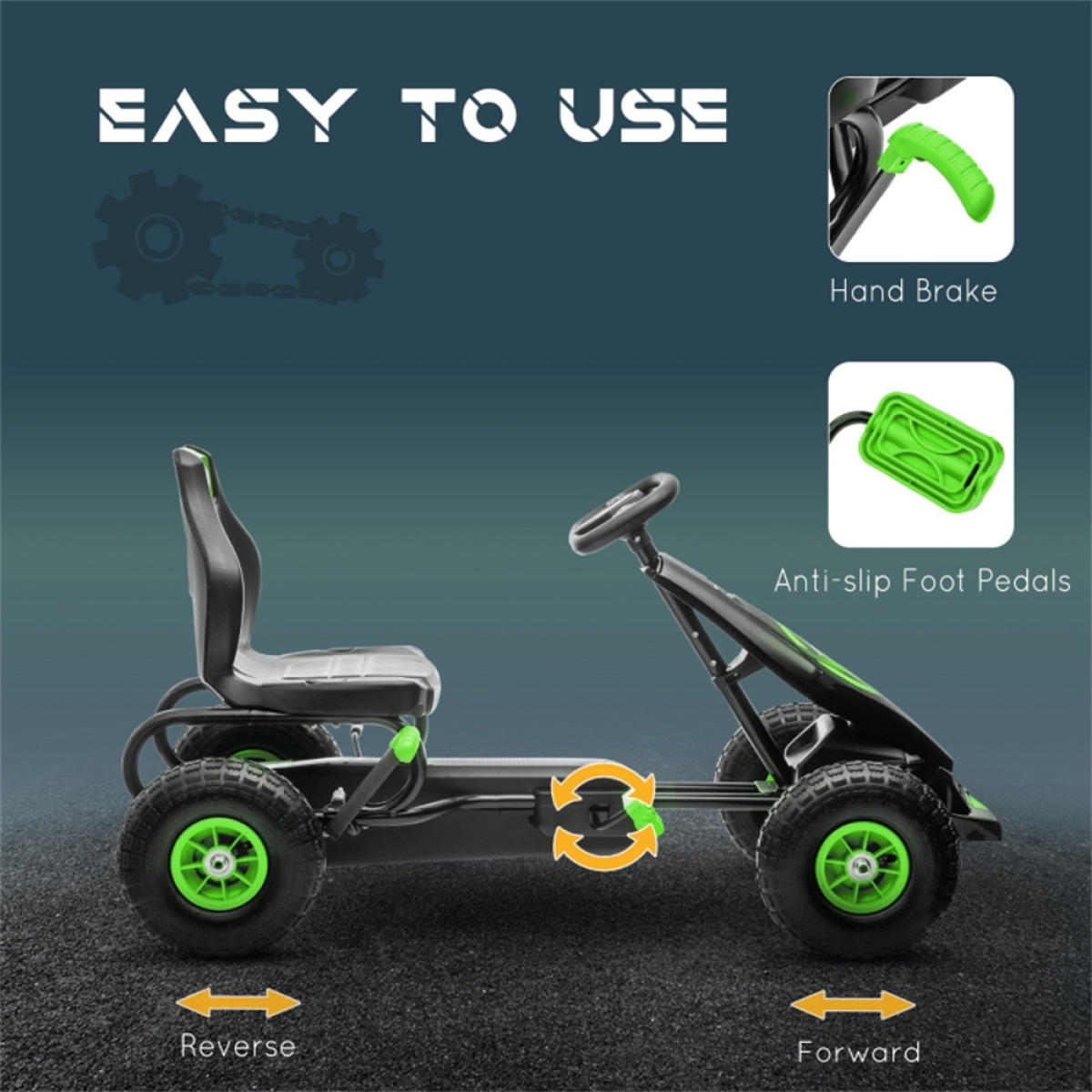 cortex-london-windsor-green-pedal-cart-for-children