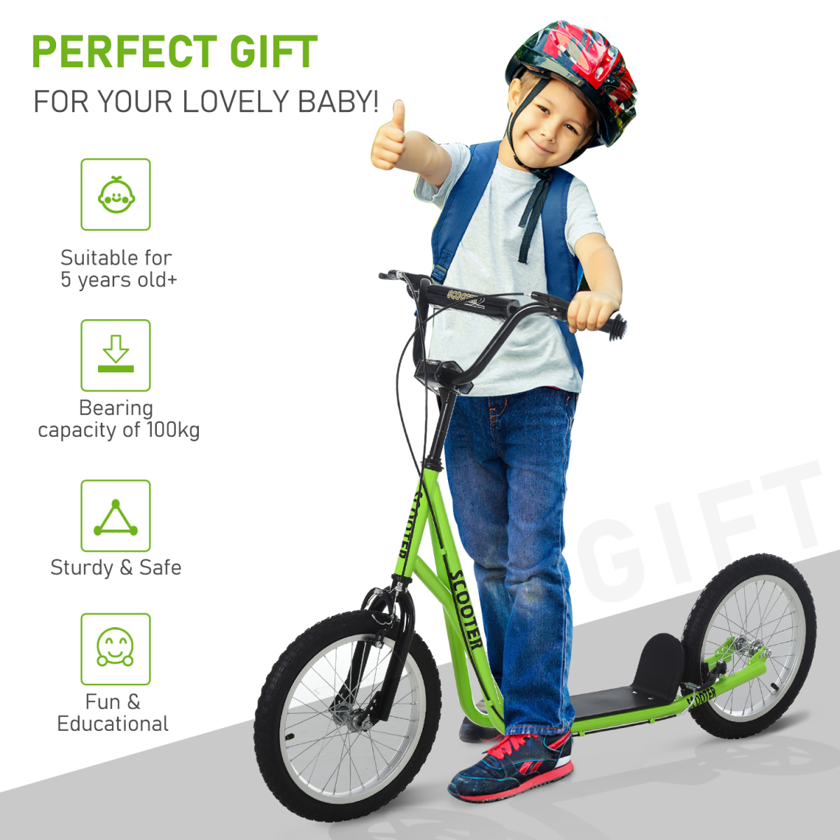 cortex-london-windsor-kids-kick-scooter-adjustable-handlebar-inflatable-wheels