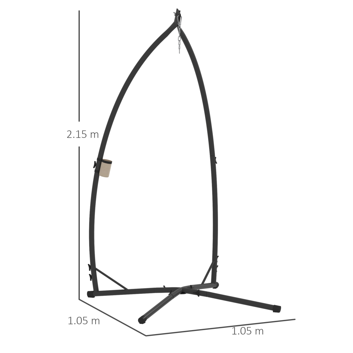 cortex-london-windsor-steel-hammock-chair-stand-black