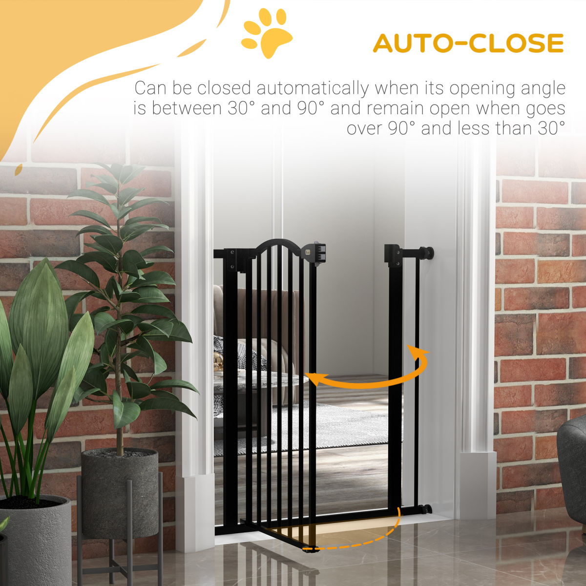 cortex-london-windsor-auto-close-adjustable-metal-pet-gate-black