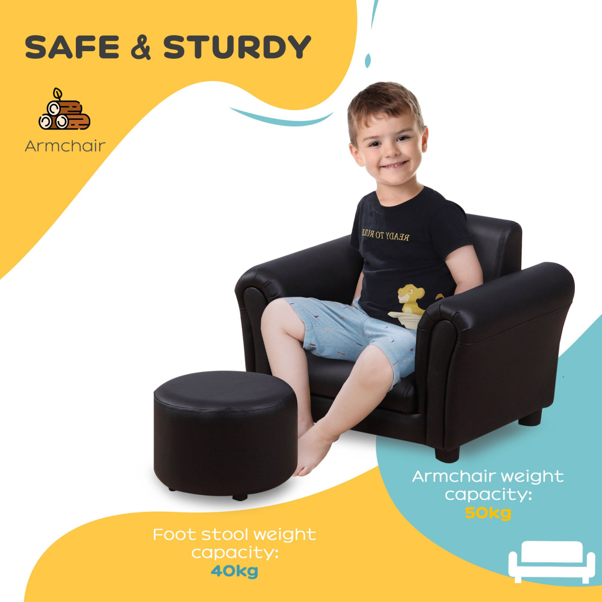 cortex-london-windsor-kids-black-sofa-chair-and-footstool-set