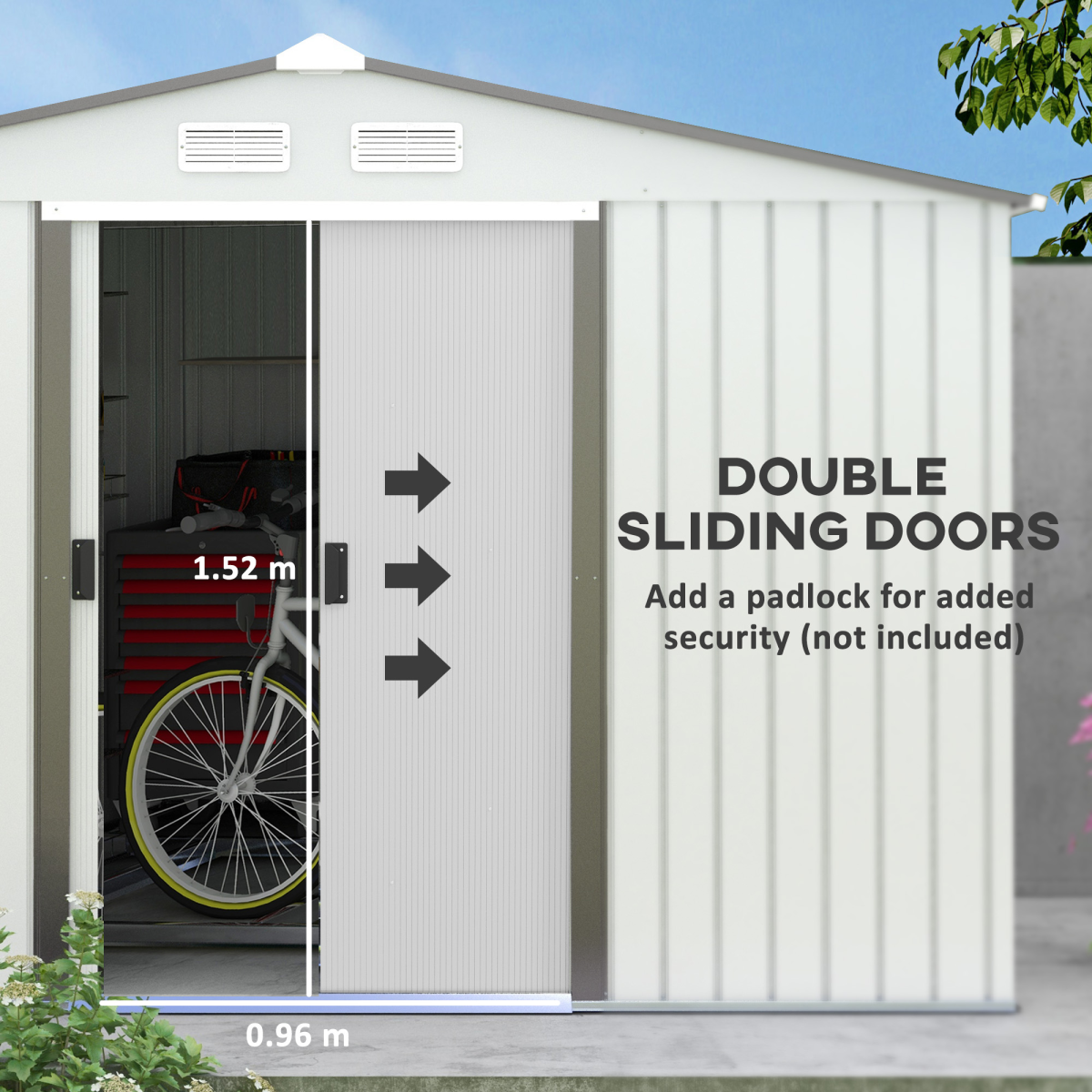 cortex-london-windsor-silver-galvanised-steel-garden-storage-shed-sliding-door