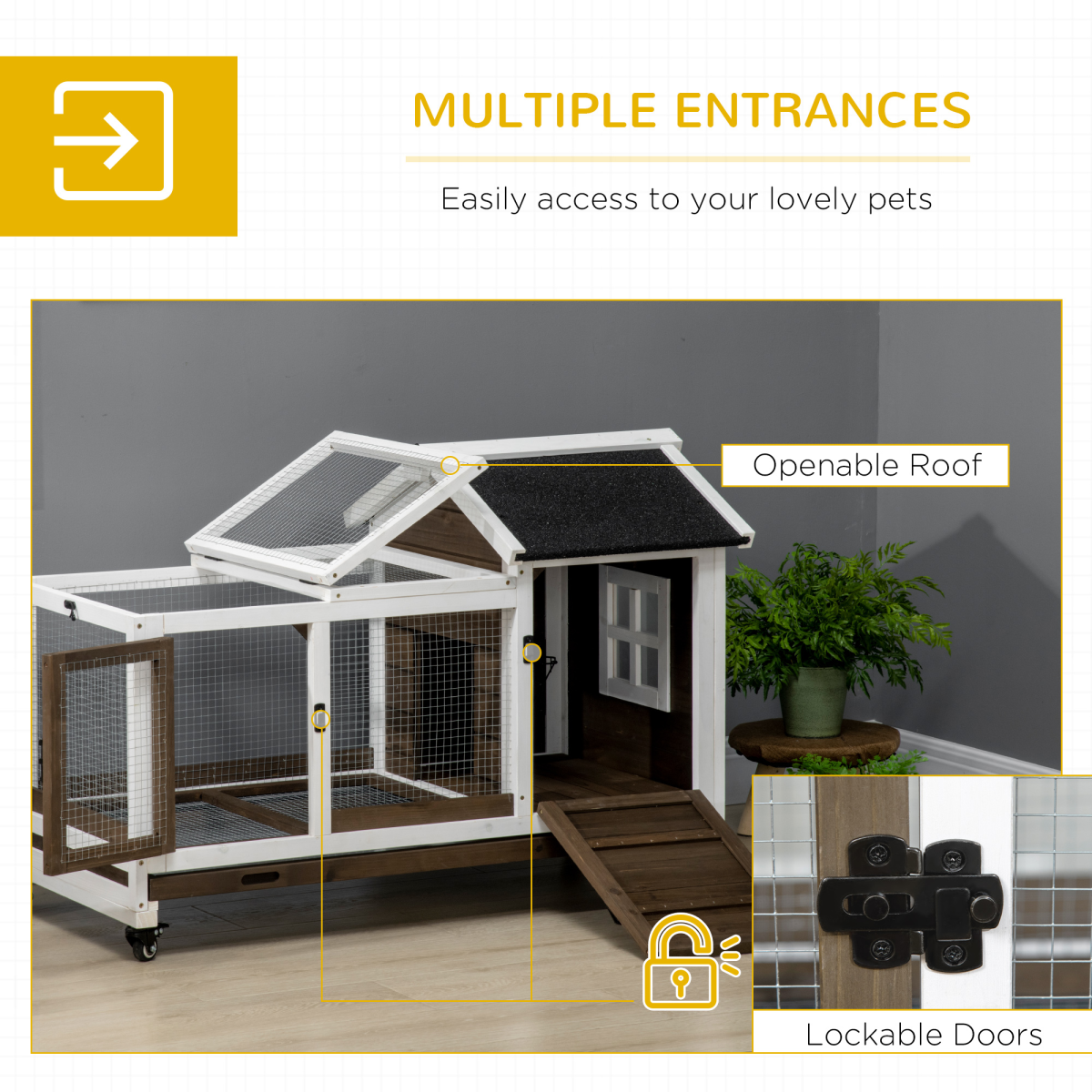 cortex-london-york-mobile-rabbit-hutch-guinea-pig-cage-slide-out-tray-wheels