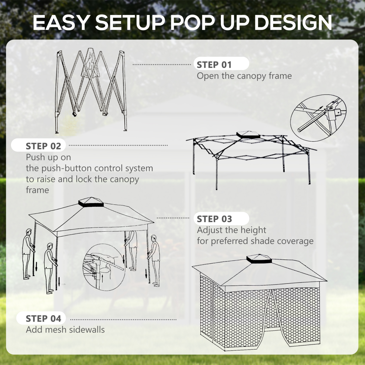 cortex-london-windsor-garden-pop-up-gazebo-folding-tent-dark-grey-brown-frame