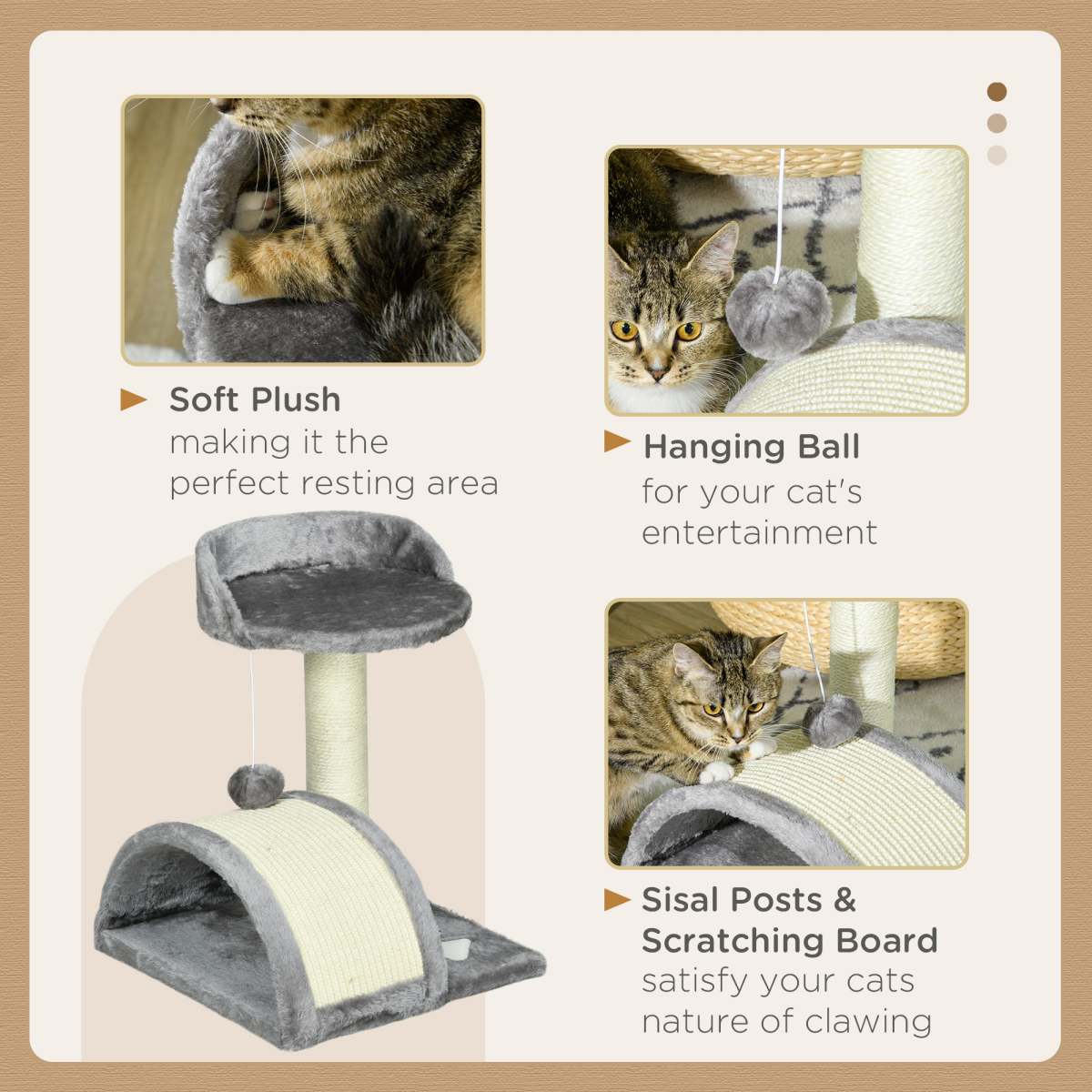 cortex-london-windsor-kitten-cat-tree-scratching-centre-beige-grey-sisal-toy-ball
