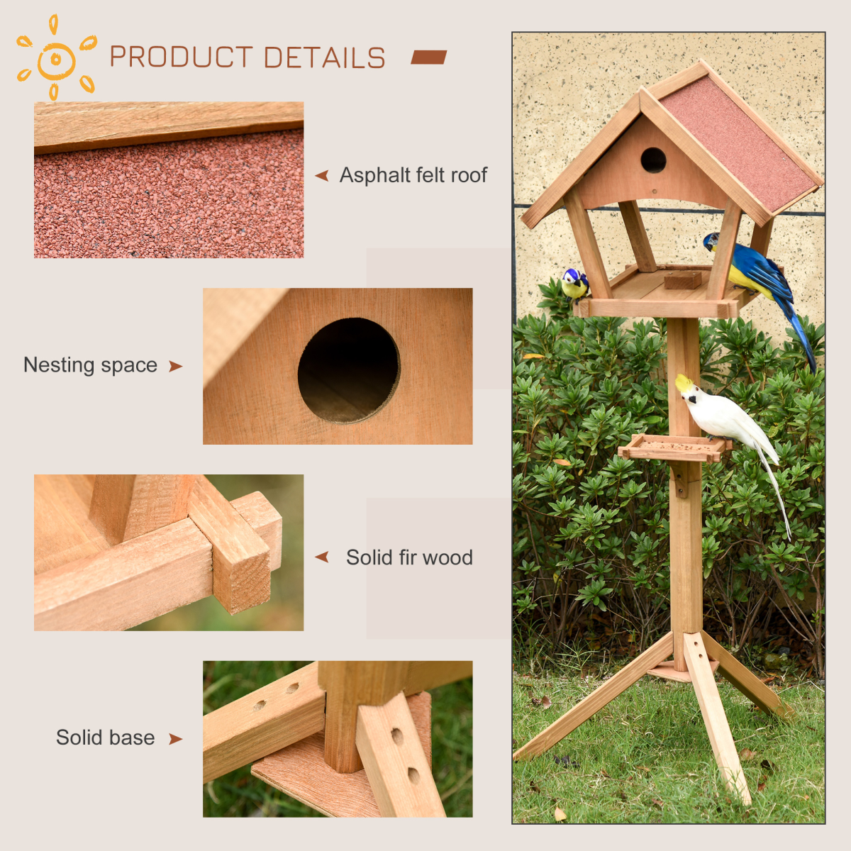 cortex-london-windsor-wooden-bird-feeder-stand-garden-weather-resistant