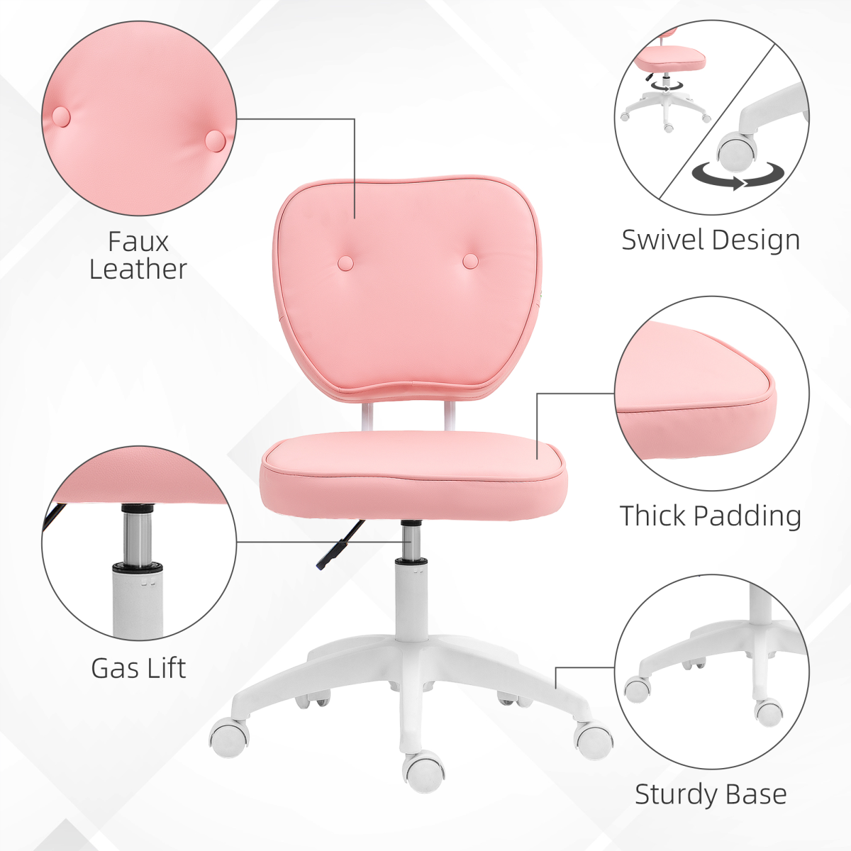 cortex-london-windsor-pink-faux-leather-swivel-chair