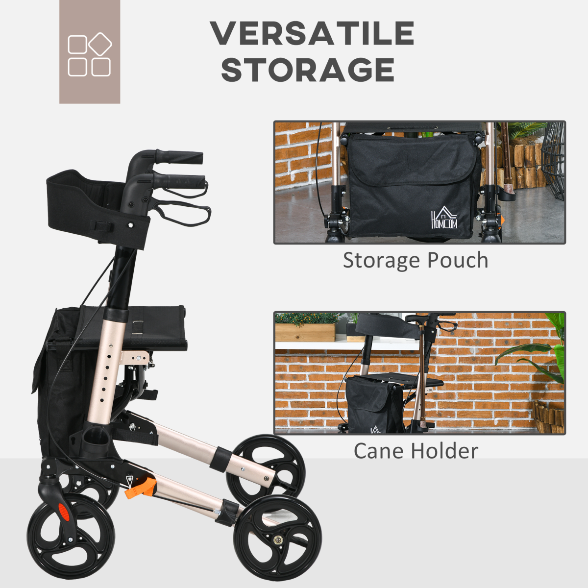 cortex-london-windsor-gold-tone-four-wheel-rollator-walker-seat-bag