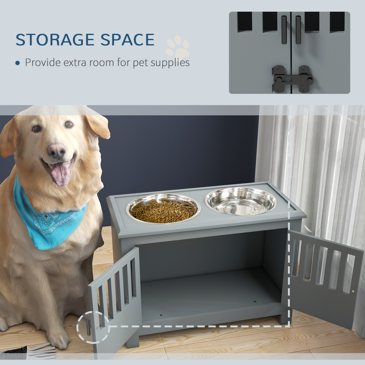 cortex-london-windsor-pawhut-raised-dog-feeding-station-grey