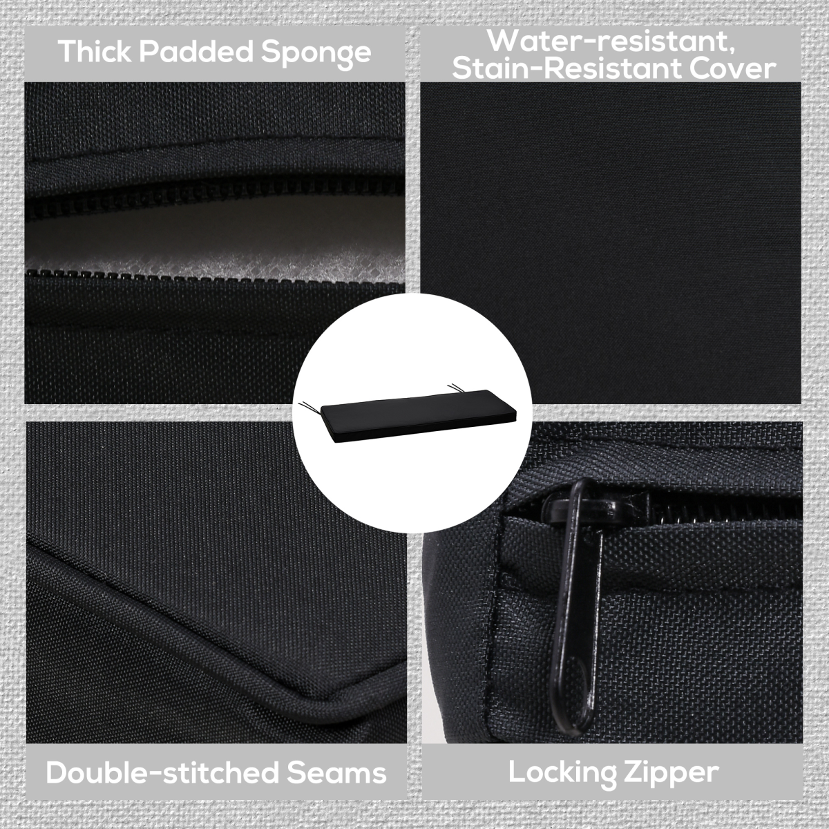 cortex-london-bath-bench-two-seater-black-polyester-cover-cotton-filled-cushion
