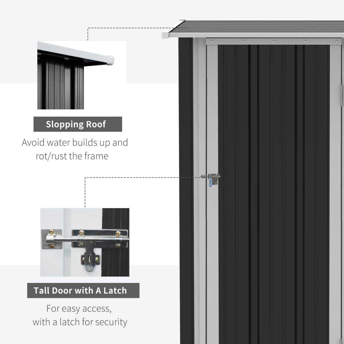 cortex-london-windsor-garden-storage-shed-grey-lockable-door-sloped-roof-142-x-84-x-189cm