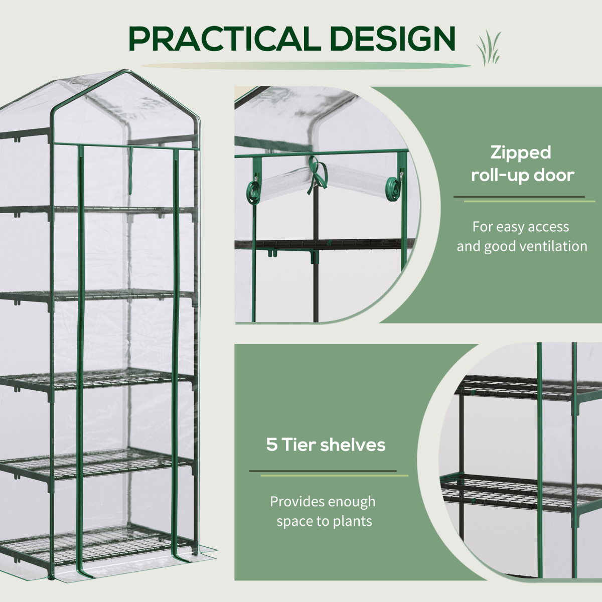 cortex-london-kensington-five-tier-steel-frame-greenhouse-transparent-pvc-cover