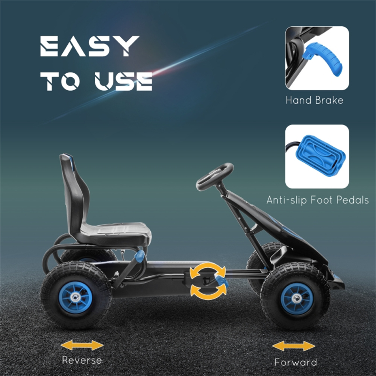 cortex-london-york-pedal-cart-for-children-blue-black
