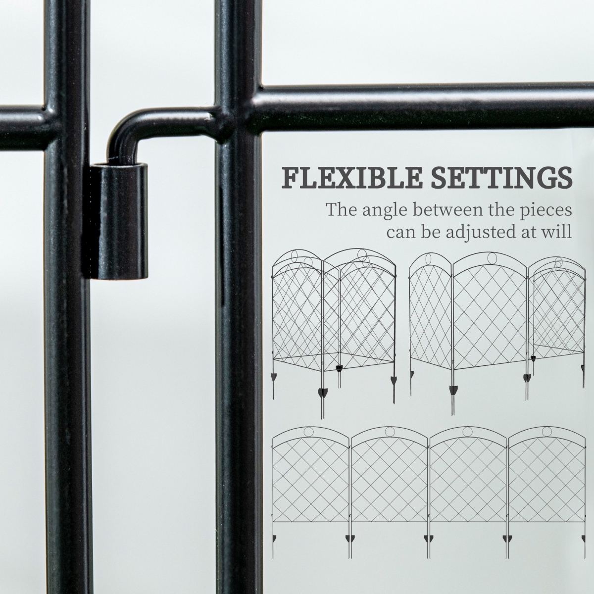cortex-london-windsor-steel-garden-border-edging-fence-4-piece-black