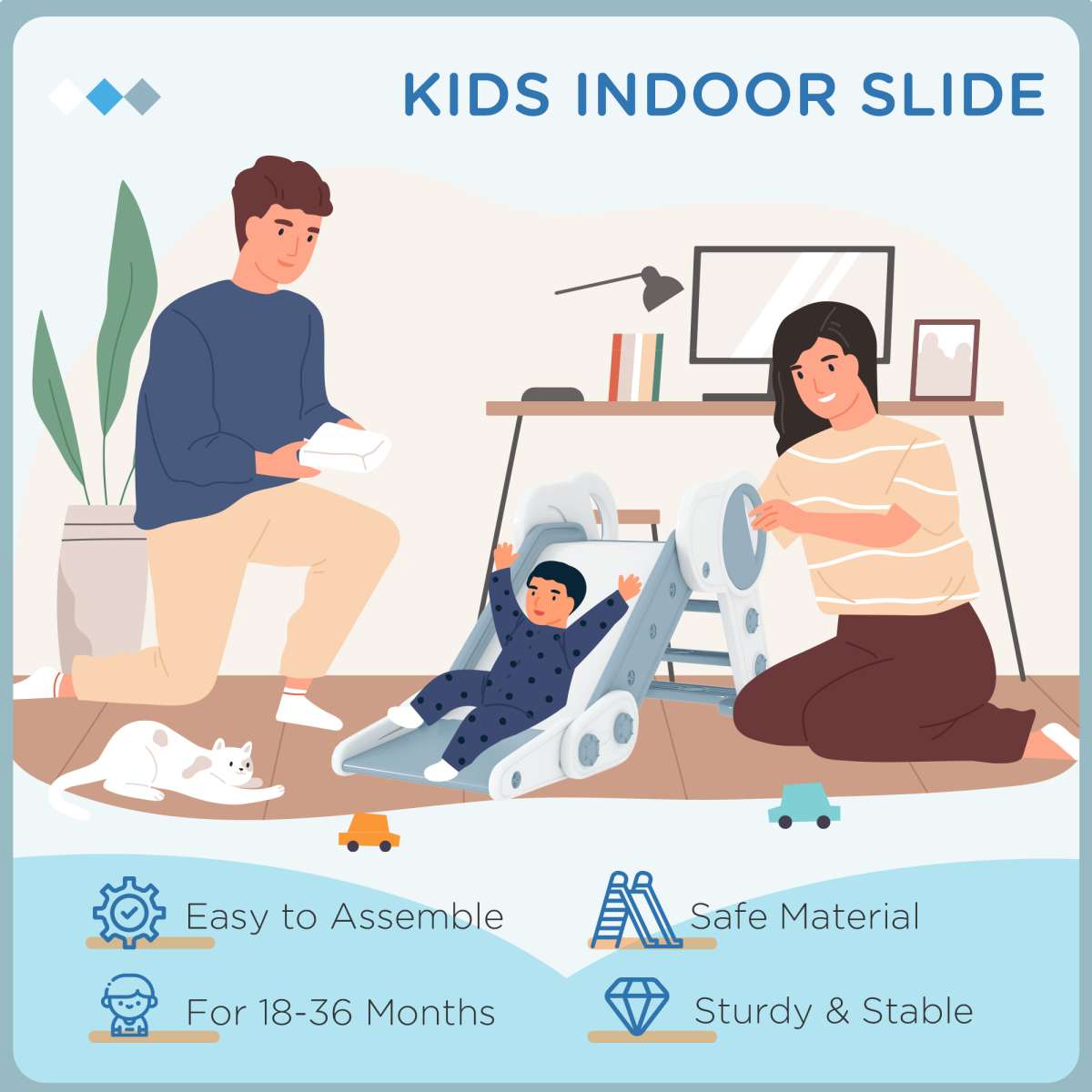 cortex-london-windsor-foldable-kids-slide-grey