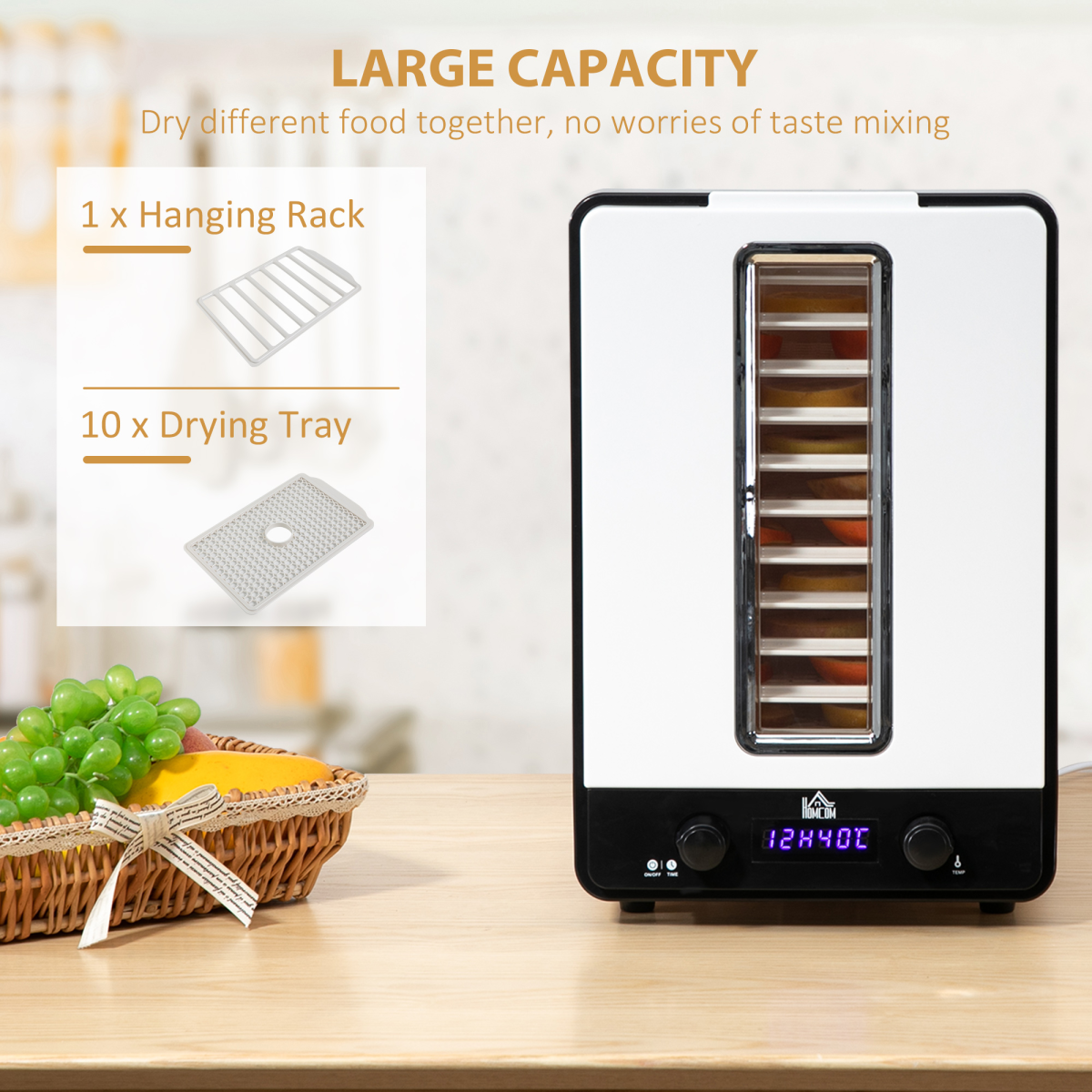 cortex-london-windsor-11-tier-food-dehydrator-550w-white