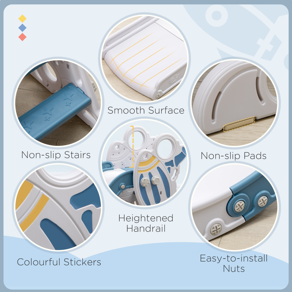 cortex-london-windsor-space-theme-toddler-slide-blue